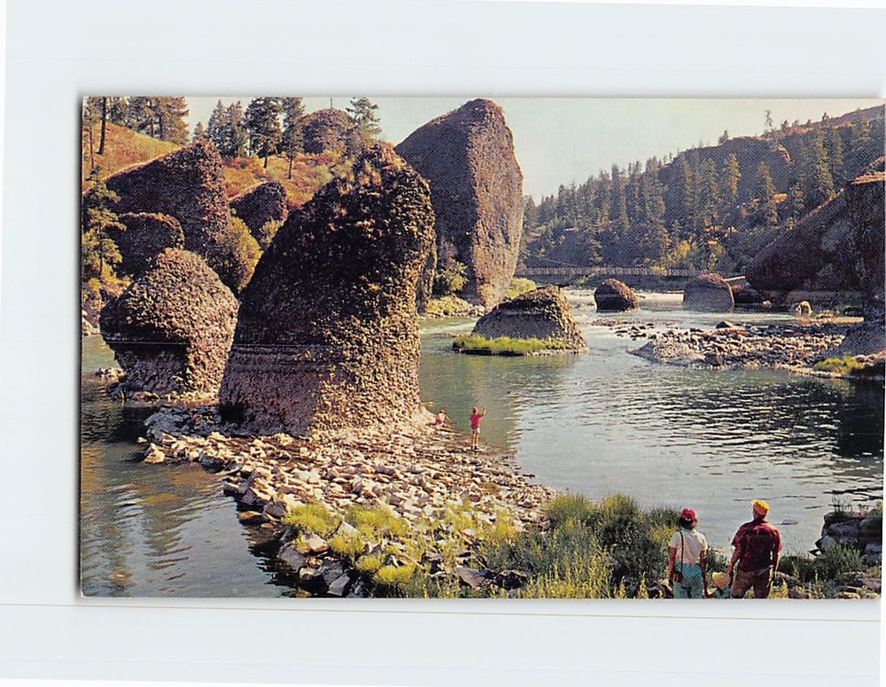Postcard Bowl & Pitcher Spokane River Washington USA