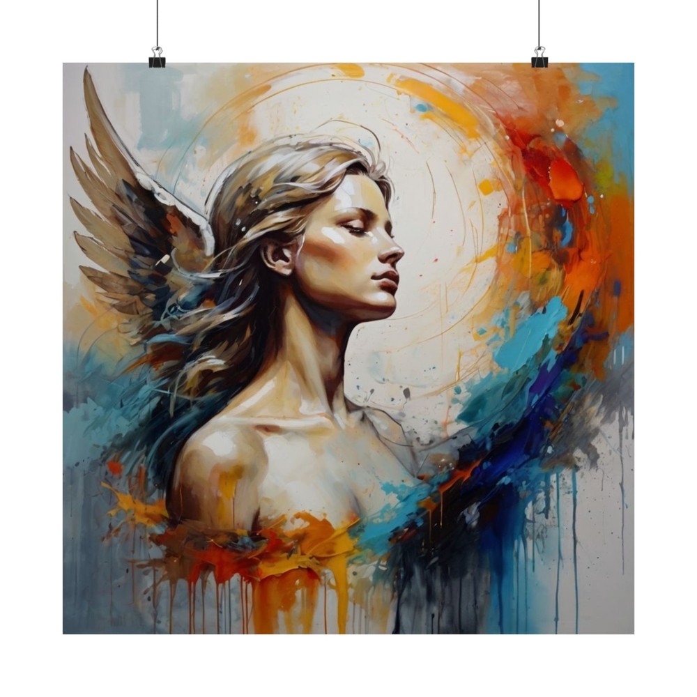 Abstract Angel Matte Vertical Poster for Modern Home Decor-image