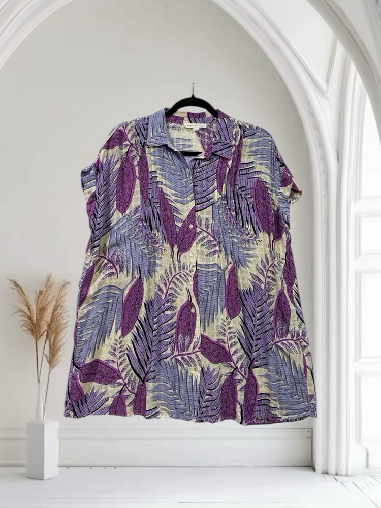 Jane + Delancey Floral Tunic Top Women’s Size Medium Oversized Boho Casual Chic