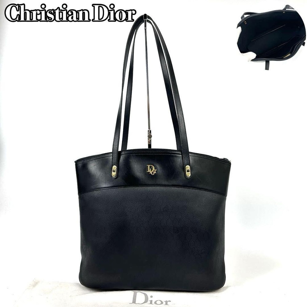 Dior Black Honeycomb PVC Leather One Shoulder Bag New