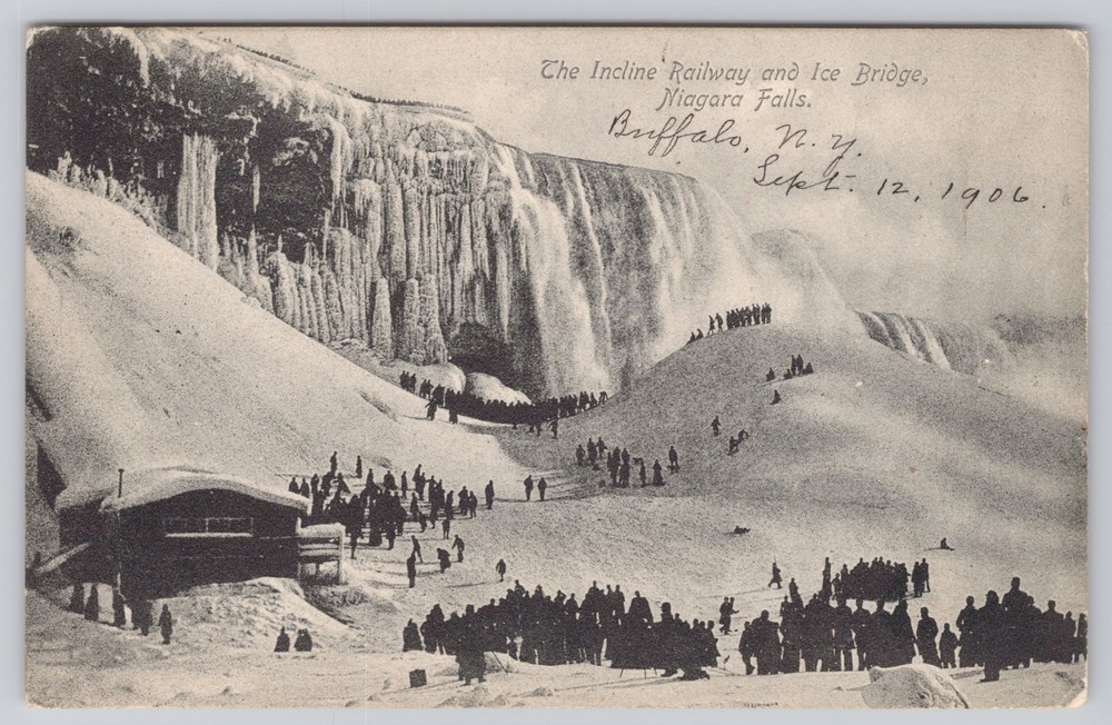 Incline Railway and Ice Bridge Niagara Falls New York 1906 Postcard