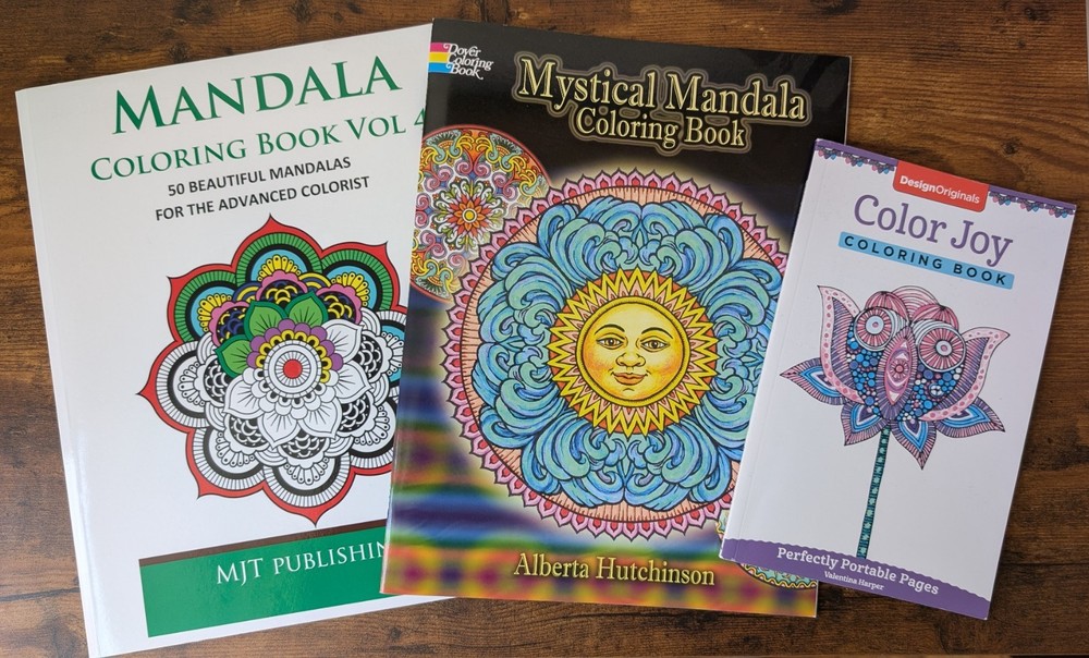 NEW Set of 3 Mandala / Nature Adult Coloring Books