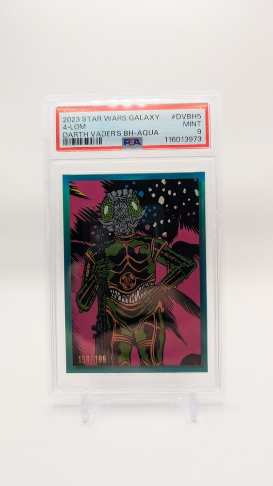 2023 Star Wars Galaxy- 4-LOM Darth Vader's Bounty Hunters Aqua #/199