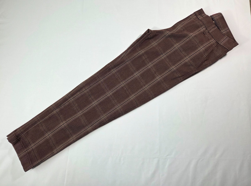 Levis XX Chino Pants Mens 32x32 Brown Plaid Standard Taper