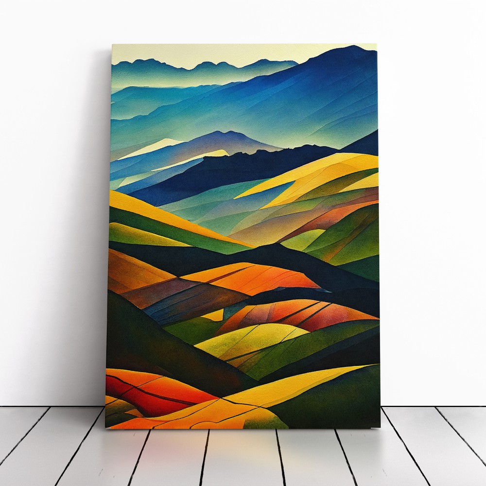 Meadow Landscape No.5 Canvas Wall Art Print Framed Picture Home Office Decor