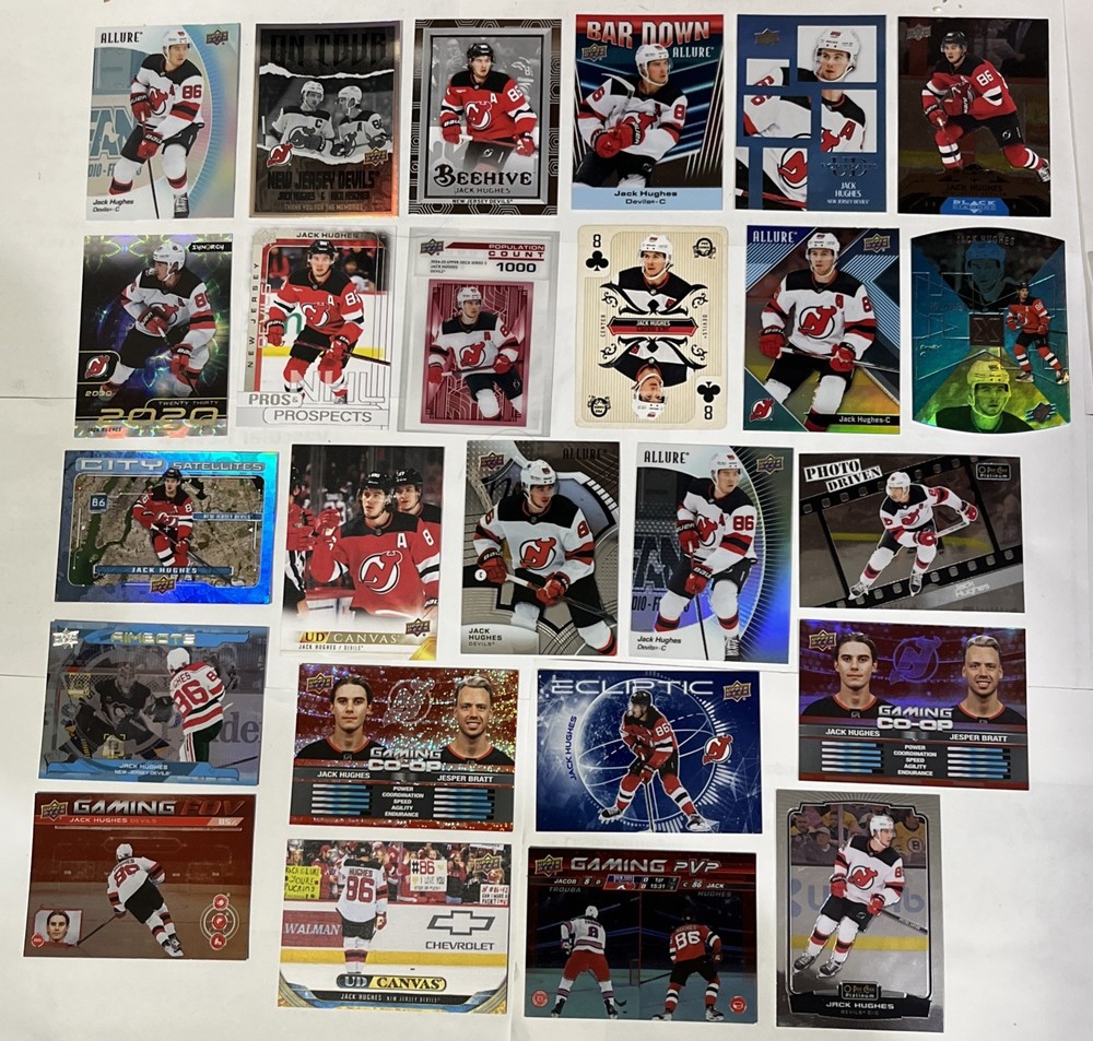 JACK HUGHES-HUGE LOT OF 30 Cards From Various UD Sets-C/W Serial# Card-See Pics