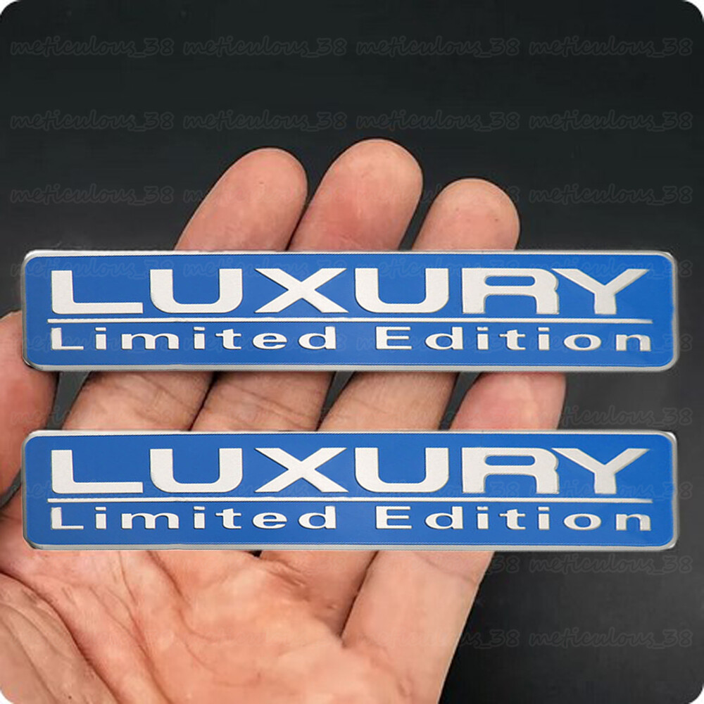 2PCS 3D Luxury Limited Edition Metal Emblem Badge Decal Sticker Accessories
