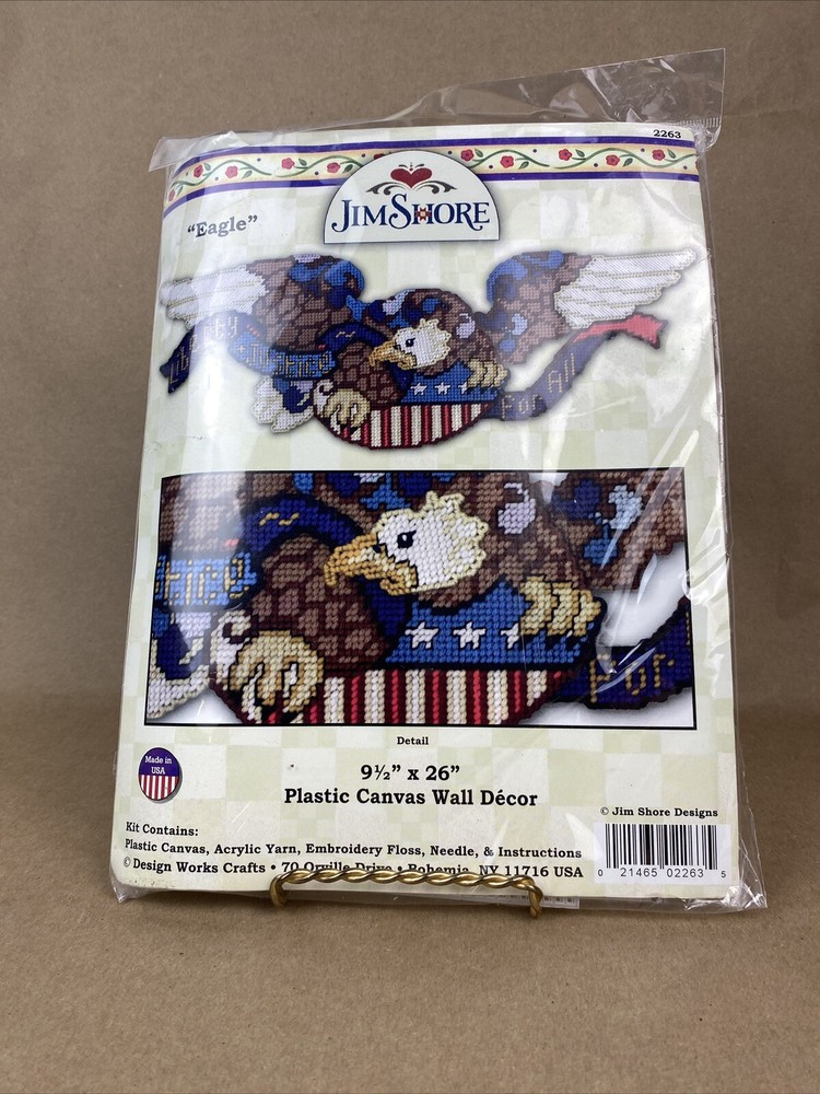 Jim Shore Liberty Justice Eagle Plastic Canvas Wall Art Decor Kit New Americana