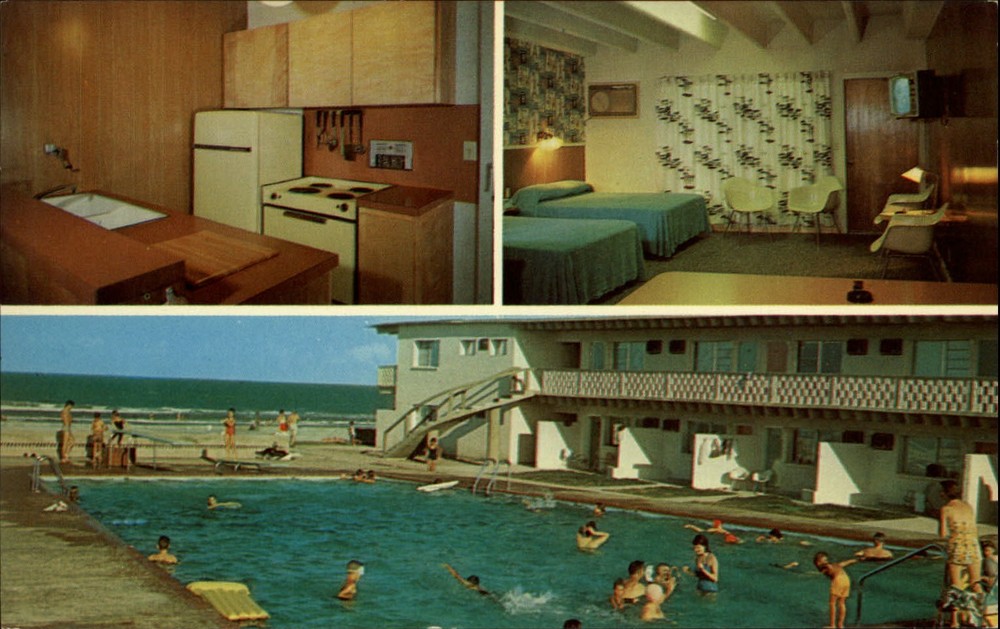 Miramar Resort Motel South Padre Island Texas vintage postcard p431