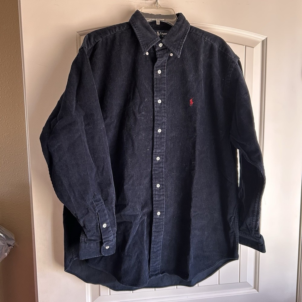 Vintage Polo Ralph Lauren Blake Corduroy Button Down Shirt Mens Large