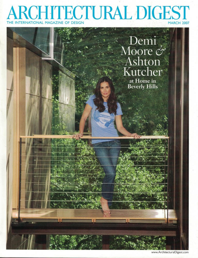 Architectural Digest March 2007 Demi Moore & Ashton Kutcher in Beverly Hills