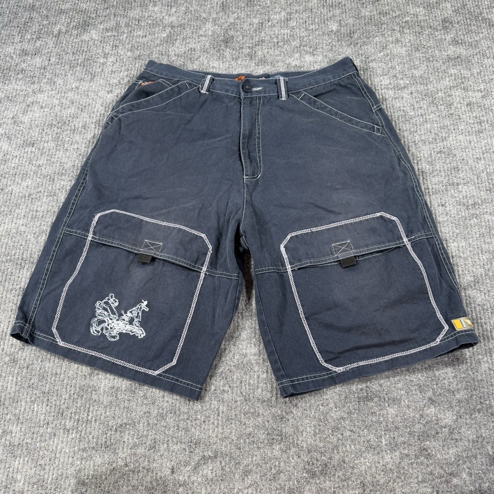 Vintage Y2K Impaq baggy skater shorts wide leg hip-hop JNCO style size 34