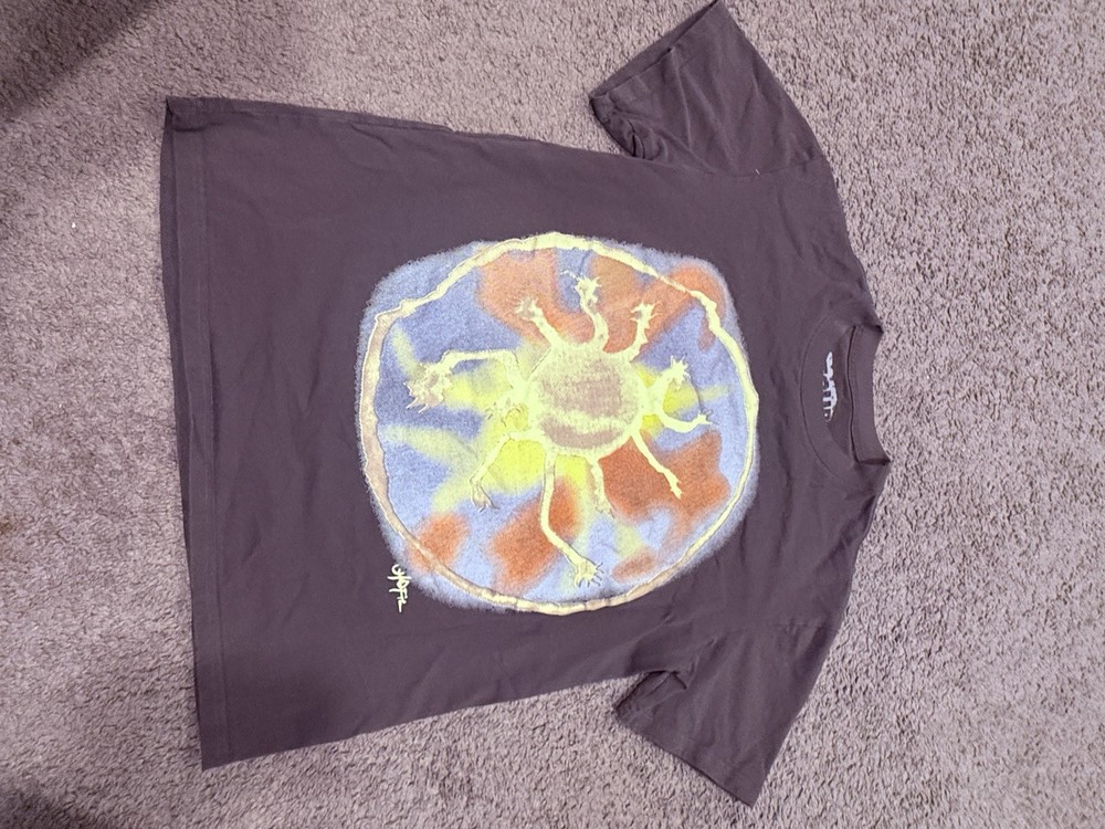 Travis Scott I Saw It With My Eyes Men's Brown Crew Neck T-Shirt Size M