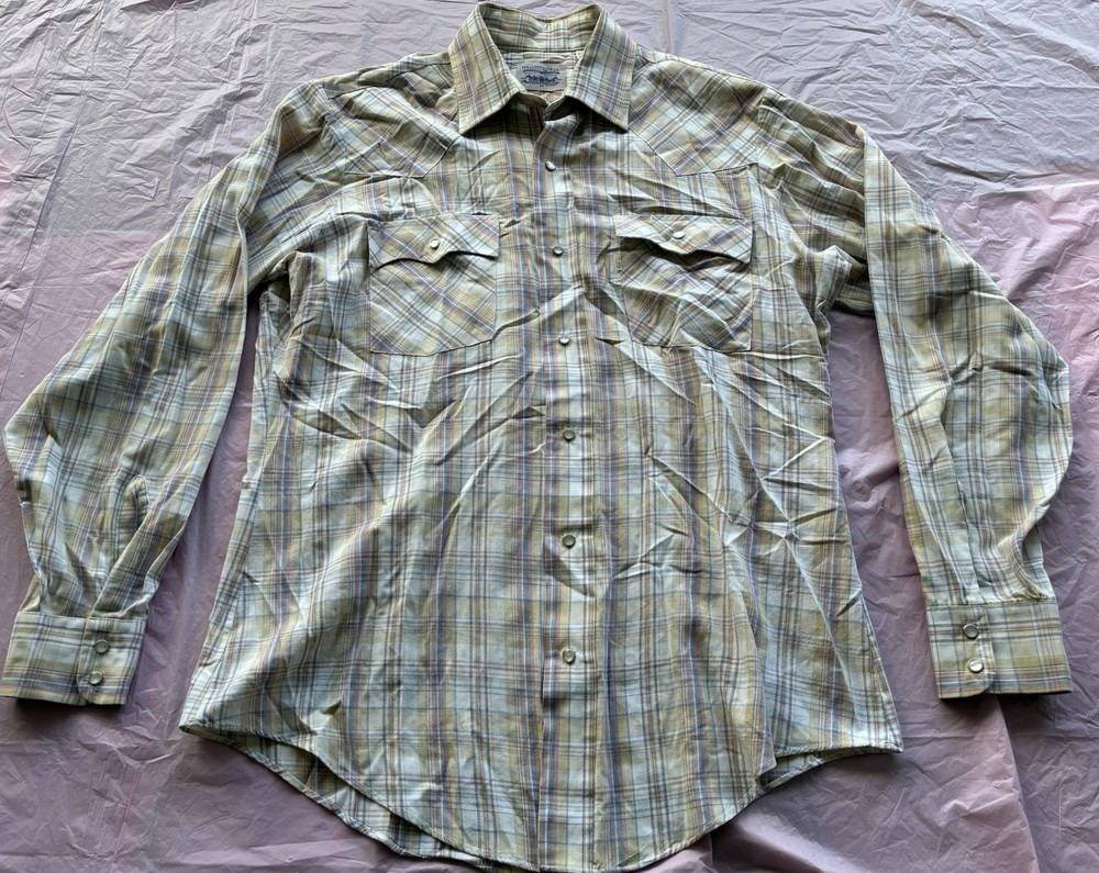 Levi’s Mens Vintage Rockabilly Retro 70s Western Long Sleeve Button Shirt Size M