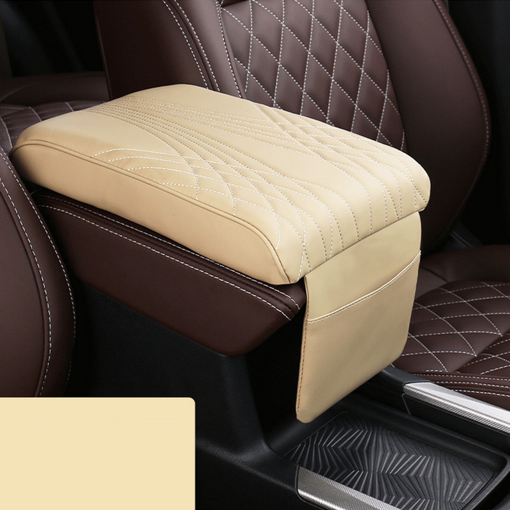 Car Armrest Pad Cover Auto Accessories Center Console Box Pu Leather Cushion Mat