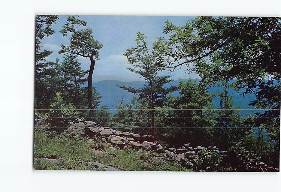 Postcard Remains Of Ancient Fort On Fort Mountain State Park Chatsworth GA USA