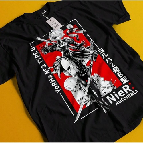 YoRHa 2B Waifu Shirt, 2B NieR Automata Waifu Senpai Manga Black T-Shirt