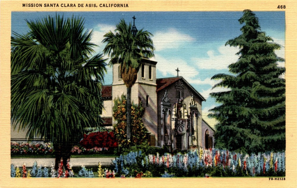MISSION SANTA CLARA DE ASIS, California, Jan. 12th, 1777 Postcard