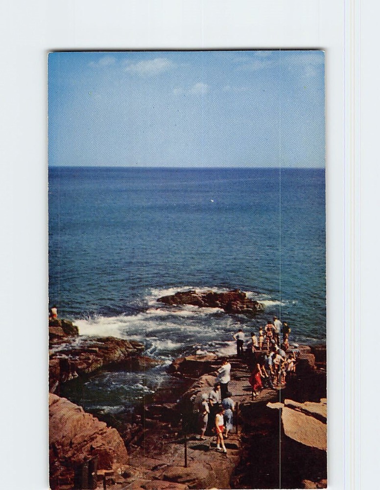 Postcard Thunder Hole Acadia National Park Mt. Desert Island Bar Harbor ME USA