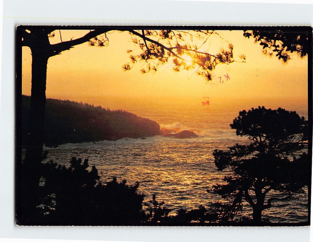 Postcard Sunrise & Surf Acadia National Park Maine USA