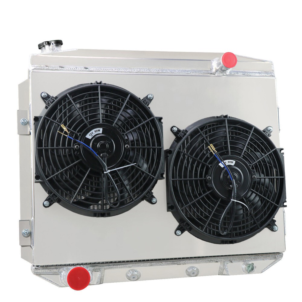 For 1957-1959 Ford Fairlane Ranchero Mercury Montclair 3-Row Radiator Shroud Fan