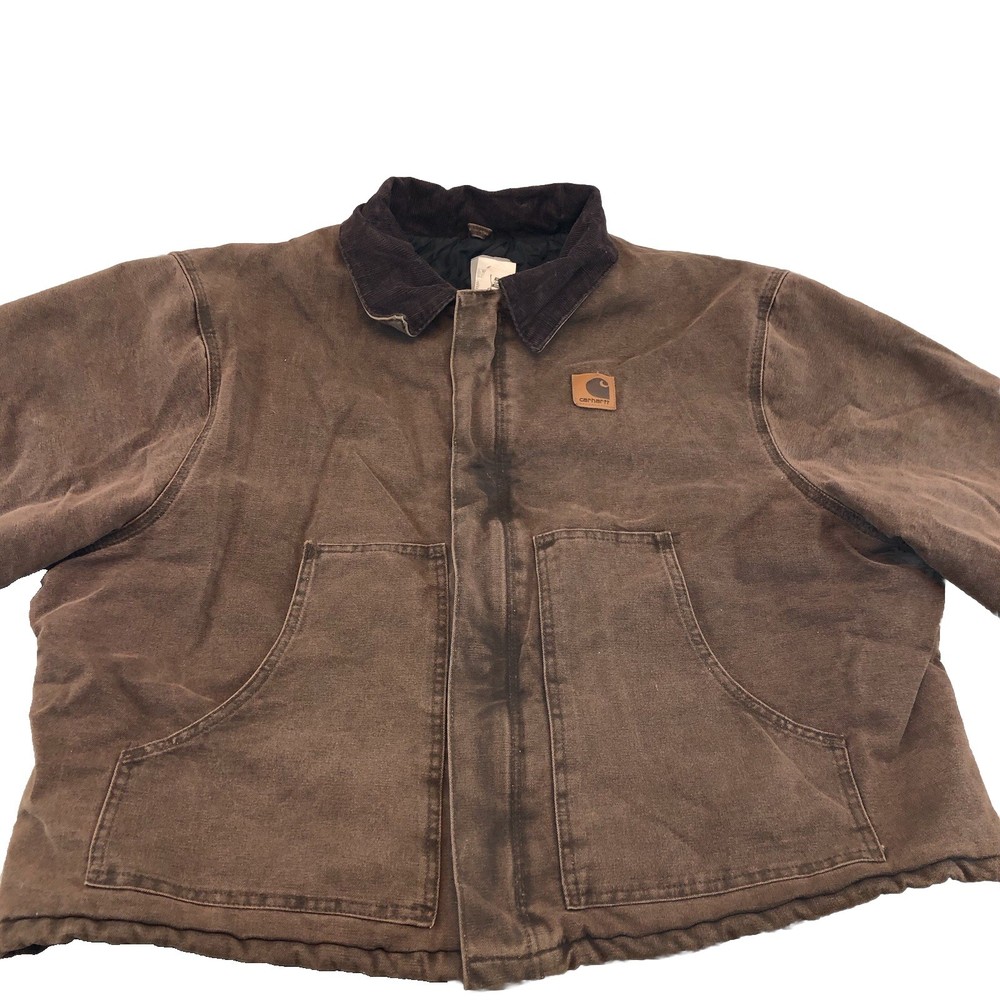 Carhartt Sandstone Jacket Arctic Quilt Lined Mens XXL - J22 CHT Chestnut 2XL VTG
