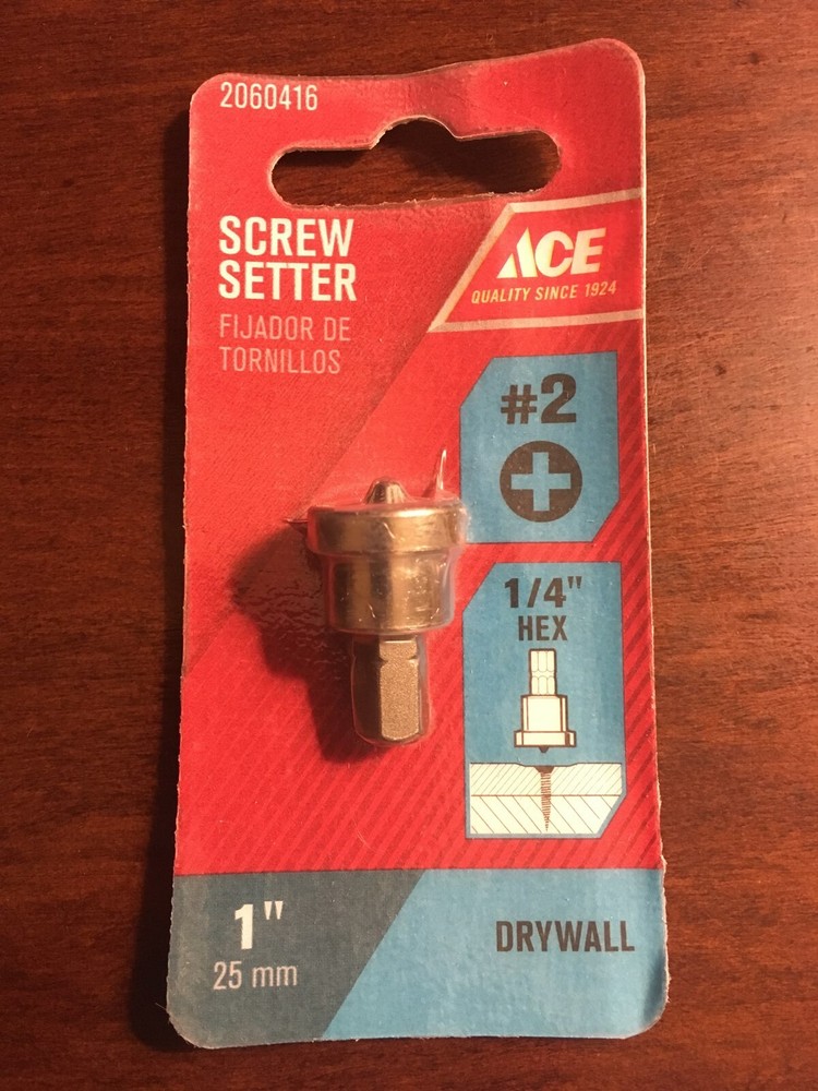 ACE 1 Inch Screw Setter with 1/4 Inch Hex for Drywall #2 #2060416-image