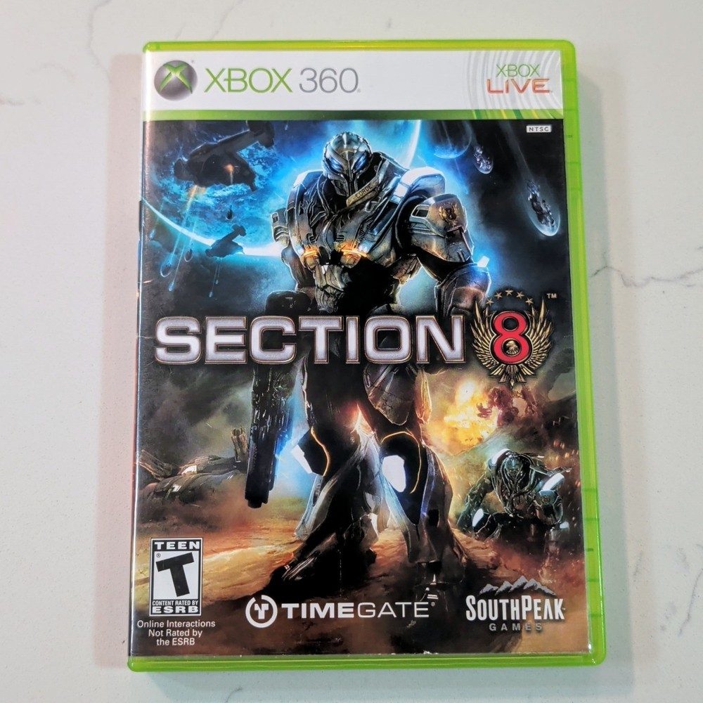 Section 8 (Microsoft Xbox 360, 2009) w/ Manual - Tested & Working