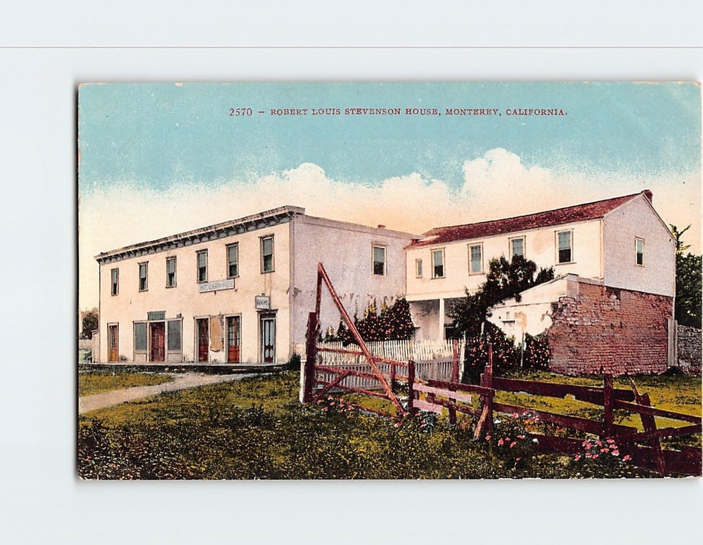 Postcard Robert Louis Stevenson House Monterey California USA