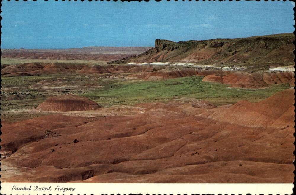 Lacy Point Painted Desert Arizona aerial view ~ postcard sku957