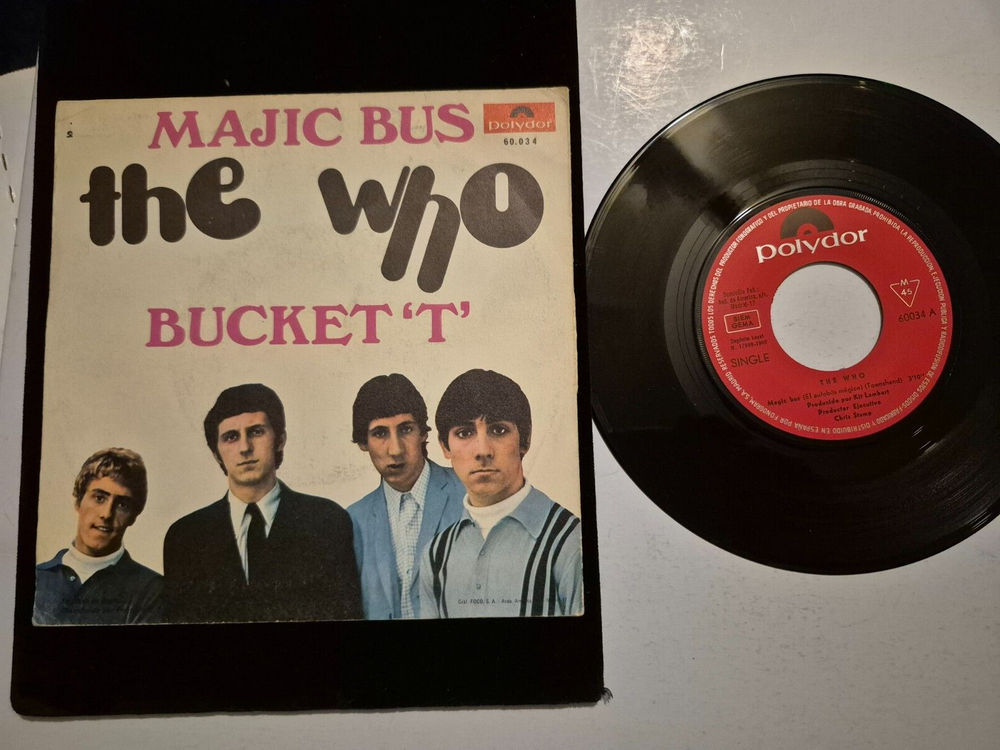 unad     the WHO-Majic Bus/Bucket 'T'  45 RECORD Spain PS- POLYDOR-60 034 Moon