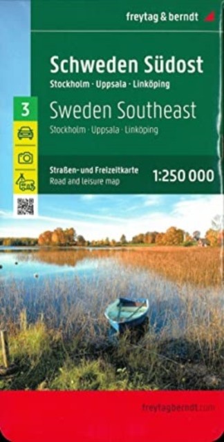 Sweden Southeast 1:250,000: Stockholm - Uppsala -  by Freytag Berndt SHEET MAP