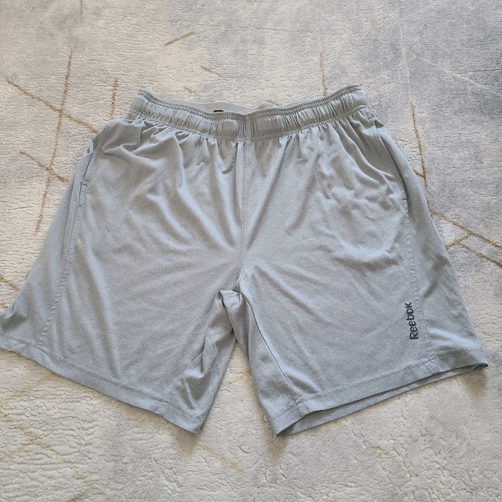 Reebok Running ATHLETIC Shorts Men's Size  Large Gray Pockets 8