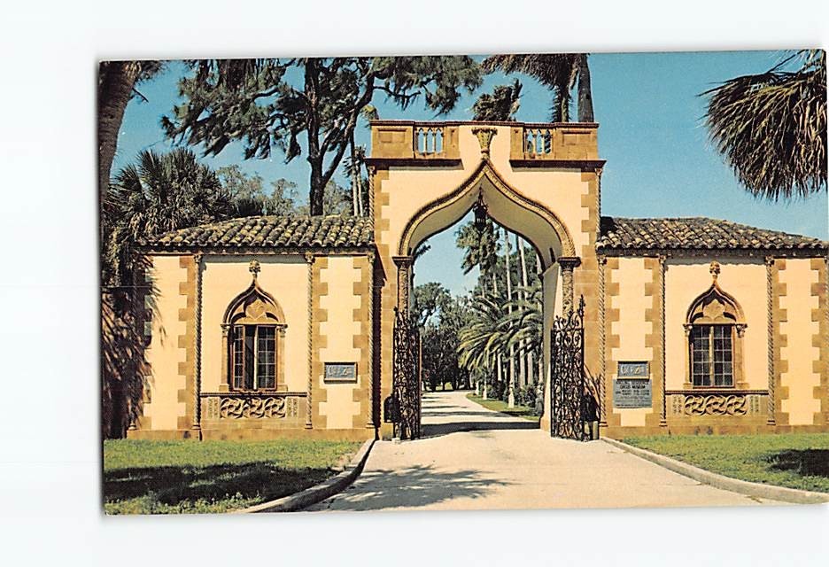 Postcard Entrance to the Ringling Residence and Museum Sarasota Florida USA