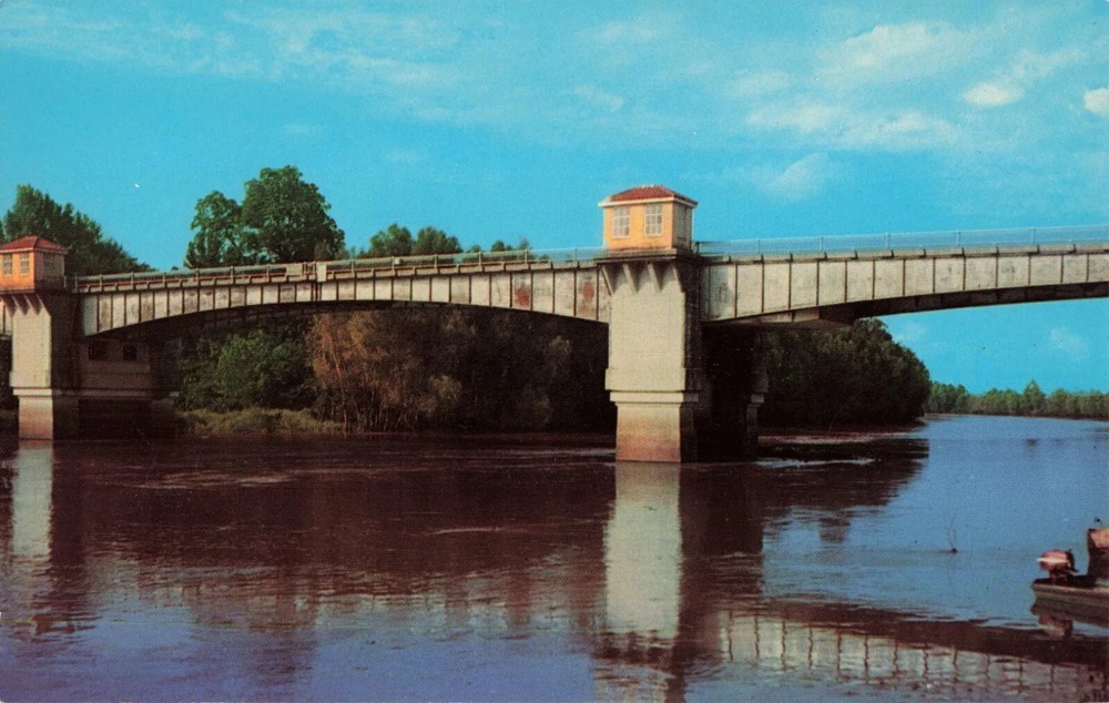 Yazoo River Bridge - Yazoo City Mississippi MS - Postcard
