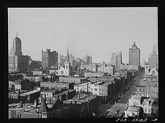 Photo:Chicago Illinois Skyline 1930s Cityscape Church Buildings