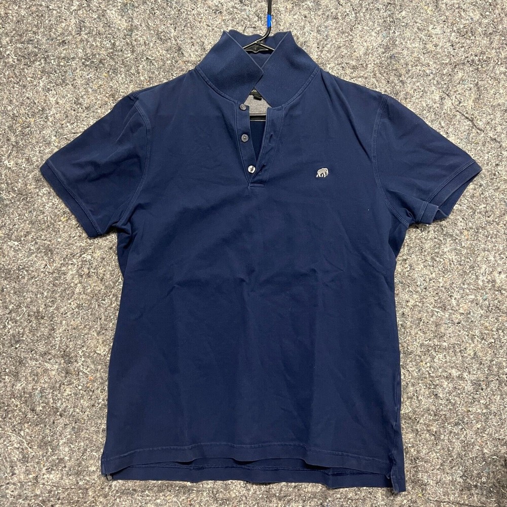 Banana Republic Shirt Men L Blue Collared Button Short Sleeve Polo