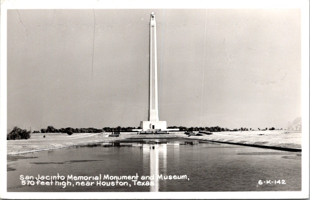 Vintage RPPC Postcard San Jacinto Memorial Monument & Museum Houston Texas 22441