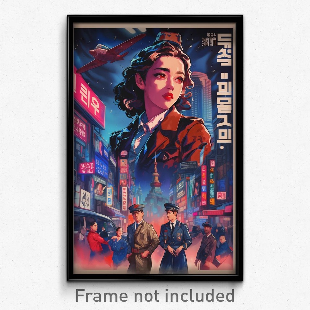 Korean Movie Poster - Tall European City (Korea Retro Film Art Print)