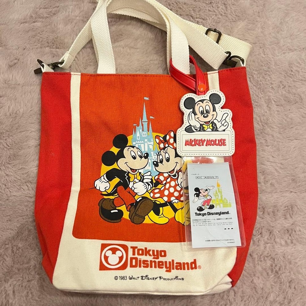 40th Anniversary Disneyland Mickey Minnie Bag Retro Memory Go Round #dda9c2