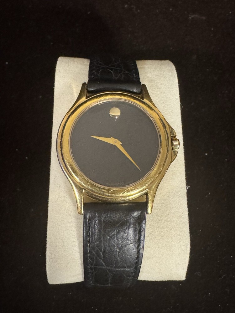 MOVADO MUSEUM 87 E4 0863 Swiss Made Wrist Watch Men's Quartz , New Battery