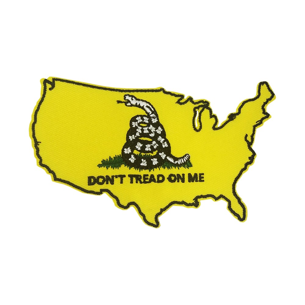 USA Don't Tread On Me Patch Embroidered Iron-On Applique American US Flag
