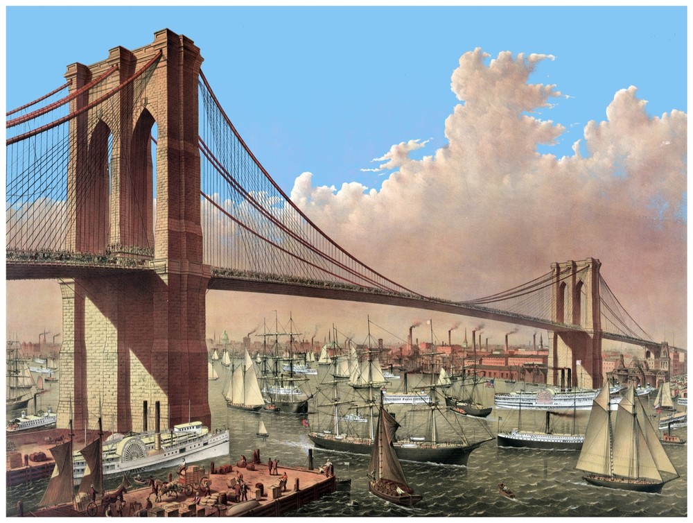 8963.Decoration Poster.Home room wall interior decor.Brooklyn Bridge.New York