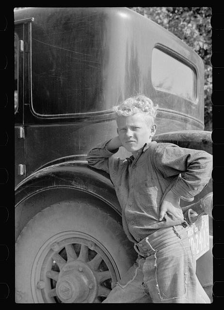 Berrien County Michigan 1940 Migrant Child from Arkansas by Truck John Vachon