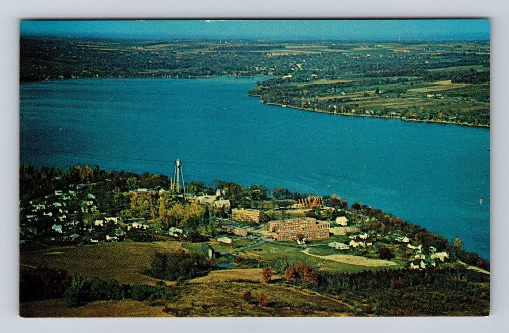 Keuka Park NY-New York, Aerial View Keuka College, Antique Vintage Postcard