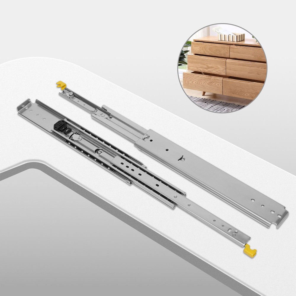 Heavy-Duty Drawer Slides 60inch 500lbs Mount Ball Bearing Drawer Rails with Lock