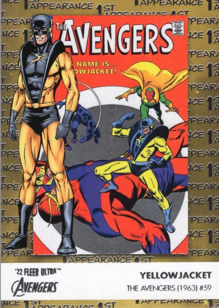 Marvel Fleer Ultra Avengers 2022 1st Appearances Chase Card FA-10 Yellowjacket