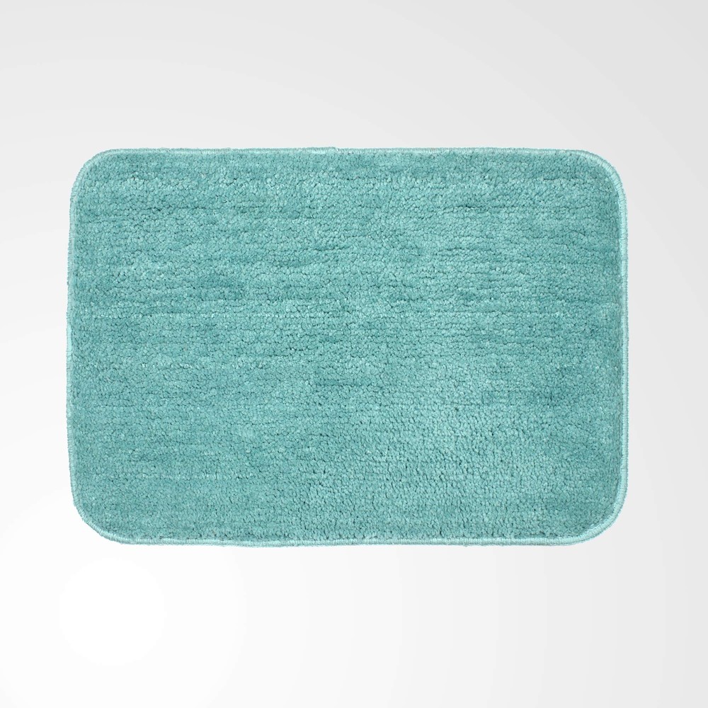 Soft Nonslip Sea Green Bath Mat 17x24 Inches Absorbent Bathroom Rug