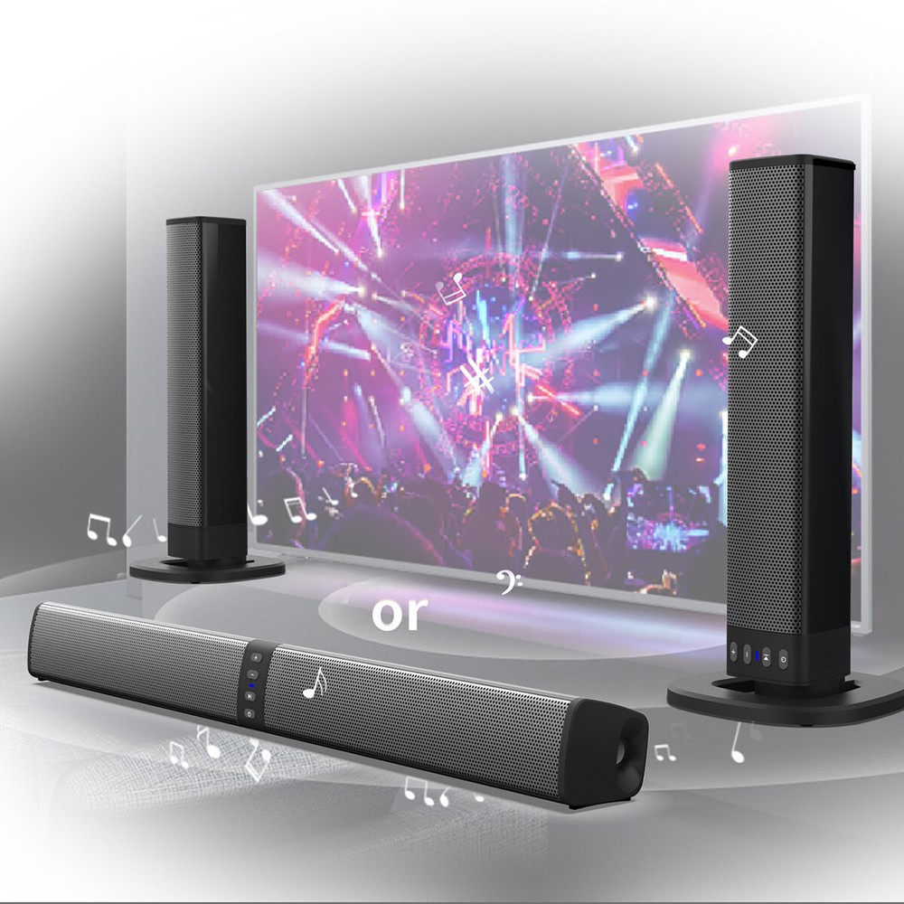 20W Bluetooth Sound Bar System for Smart TV 4 Speakers Support USB/AUX/SD/FM/TWS