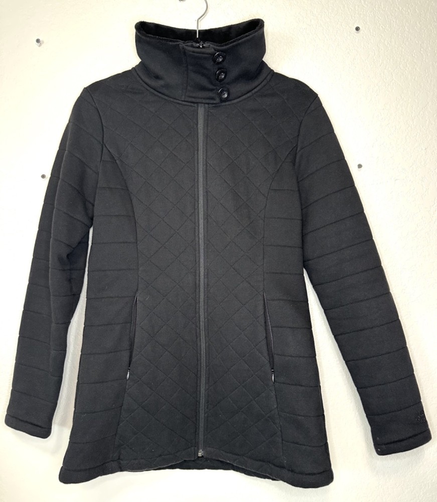 The North Face Caroluna Black Quilted Fleece Lined Jacket Coat Size Medium